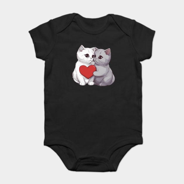 British Shorthair Kittens Baby Bodysuit by animegirlnft
